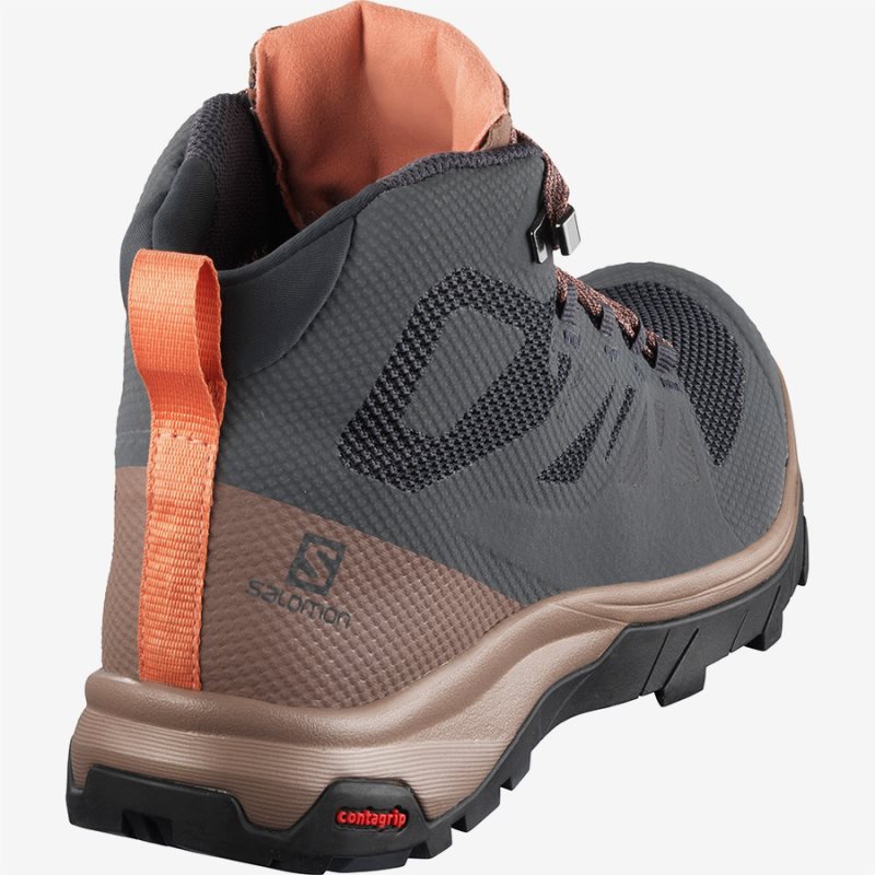 Chaussure de Randonnée Salomon OUTline Mid GTX W Grise Foncé Femme | KQC-9879729