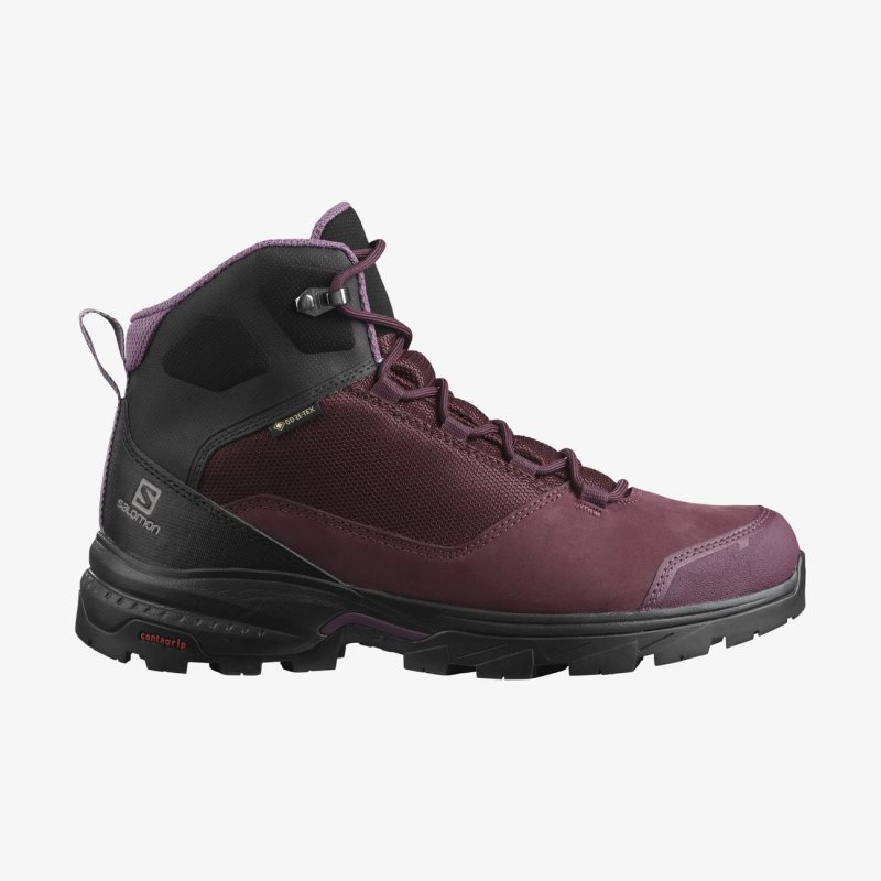 Chaussure de Randonnée Salomon OUTWARD GORE-TEX Bordeaux Femme | KHV-6373685