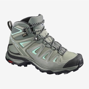 Chaussure de Randonnée Salomon X ULTRA 3 MID GTX W Vert Olive Femme | QTT-3416422