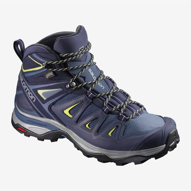 Chaussure de Randonnée Salomon X ULTRA 3 MID GTX W Bleu Marine Femme | SOK-9367982