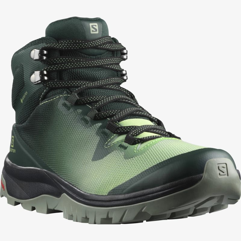 Chaussure de Randonnée Salomon VAYA MID GORE-TEX Vert Femme | VGO-1162745