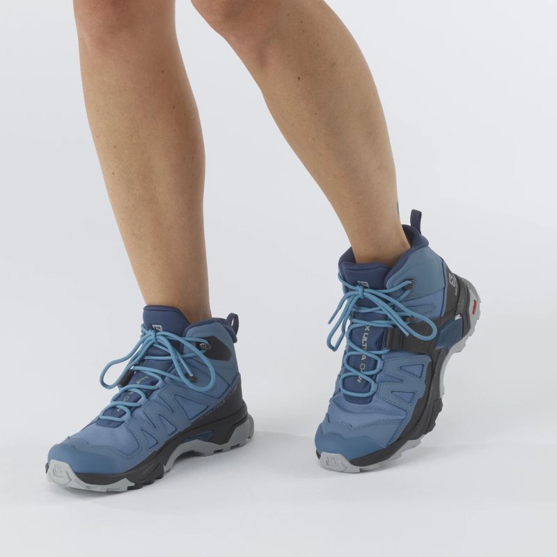 Chaussure de Randonnée Salomon X ULTRA 4 MID GORE-TEX Bleu Femme | AOP-3456048