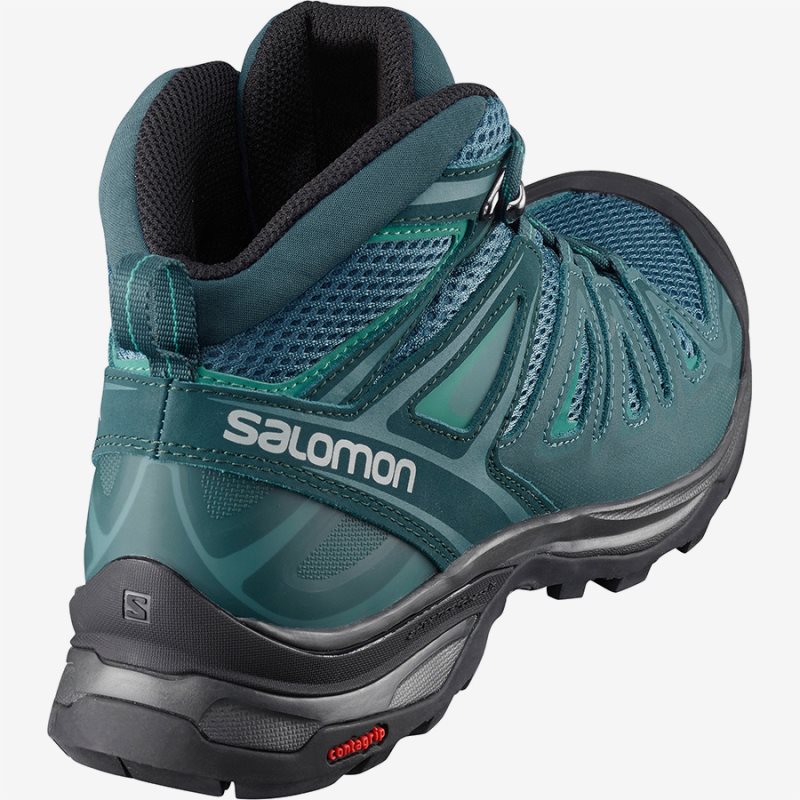 Chaussure de Randonnée Salomon X ULTRA MID 3 AERO W Turquoise Femme | TQF-4448002