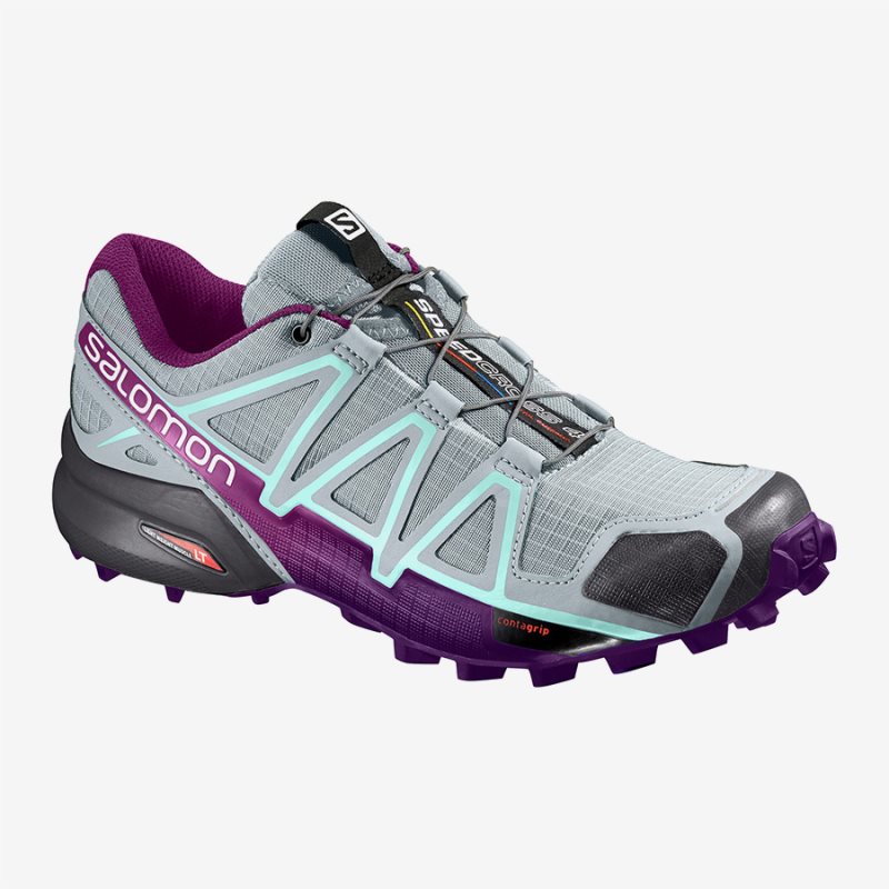 Chaussure Running Salomon SPEEDCROSS 4 W Grise Femme | BZD-8834500