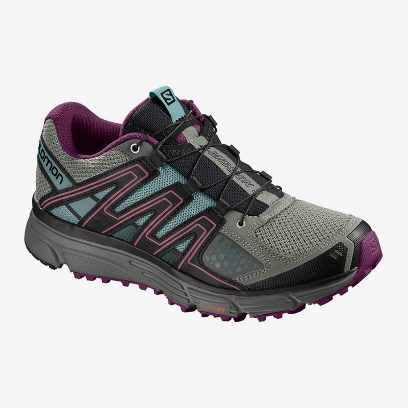 Chaussure Running Salomon X-MISSION 3 W Grise Femme | SXU-6171903