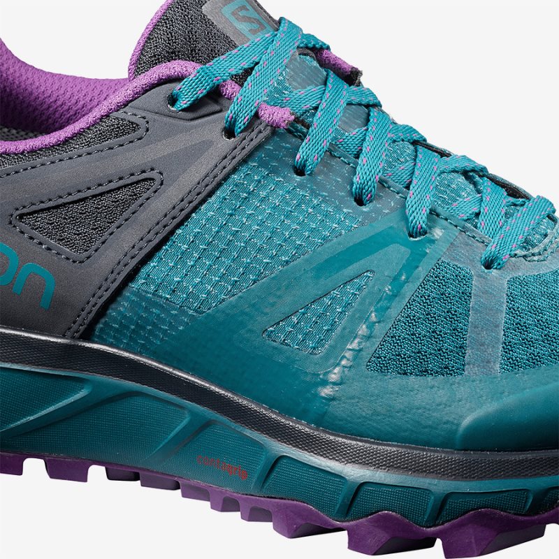 Chaussure Running Salomon TRAILSTER GTX W Turquoise Femme | MBE-8174018