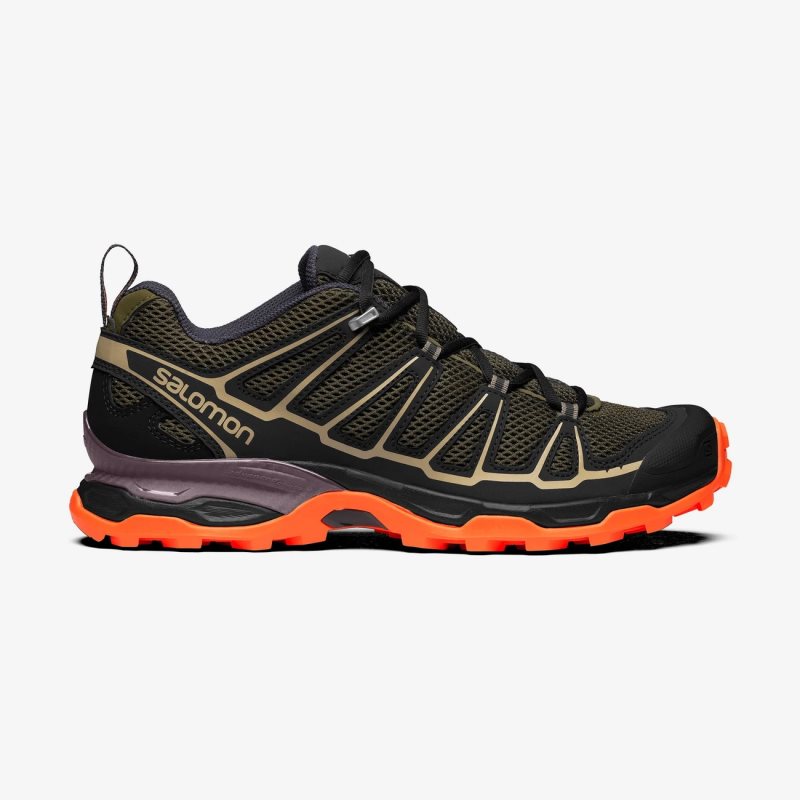 Basket Salomon X-ULTRA Vert Olive/Noir Femme | QON-6453978