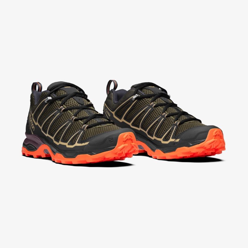 Basket Salomon X-ULTRA Vert Olive/Noir Femme | QON-6453978