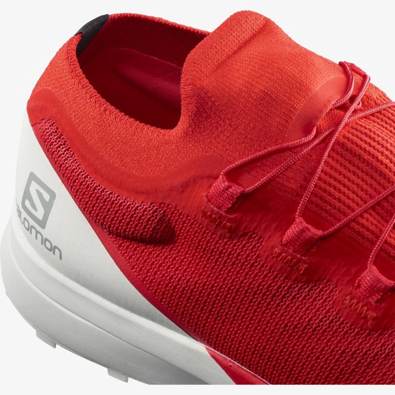 Chaussure Trail Salomon S/LAB SENSE 8 Rouge/Blanche Femme | ETY-7843276