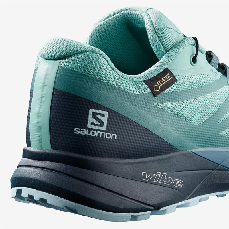 Chaussure Trail Salomon SENSE RIDE 2 GTX INVIS FIT W Turquoise Femme | RTZ-2812140