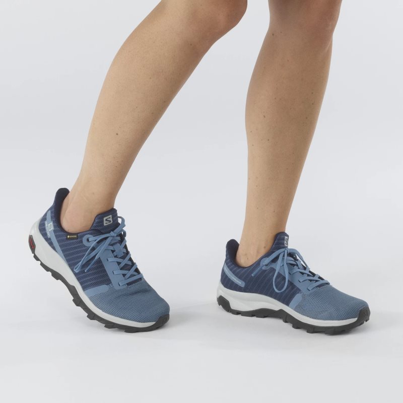 Chaussure de Randonnée Salomon OUTBOUND PRISM GORE-TEX Bleu Femme | ELS-1022684