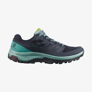 Chaussure de Randonnée Salomon OUTLINE GORE-TEX Bleu Marine Femme | QAT-4107081