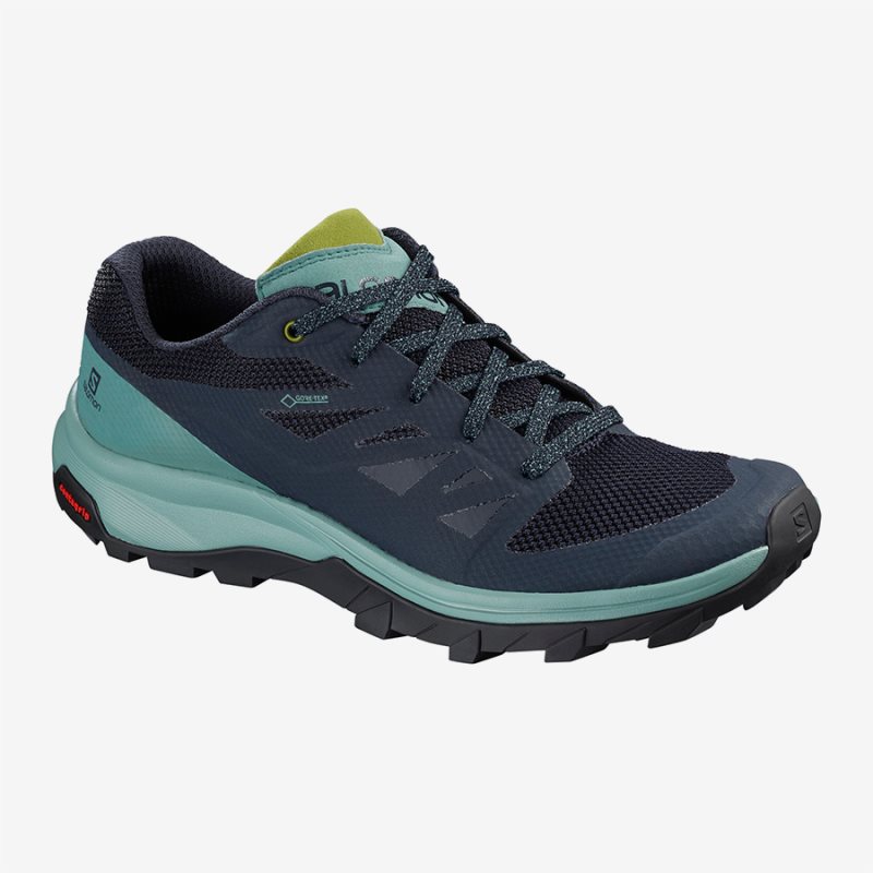 Chaussure de Randonnée Salomon OUTline GTX W Bleu Marine Femme | RKW-7290511