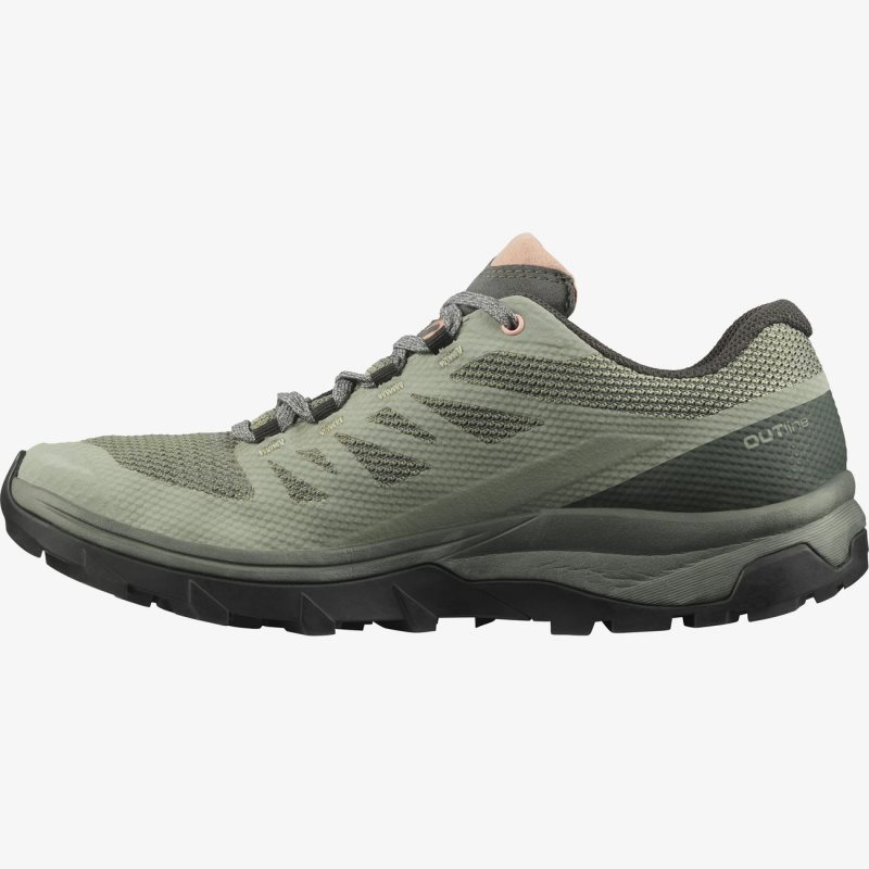 Chaussure de Randonnée Salomon OUTLINE GORE-TEX Vert Olive Femme | OWV-2987998