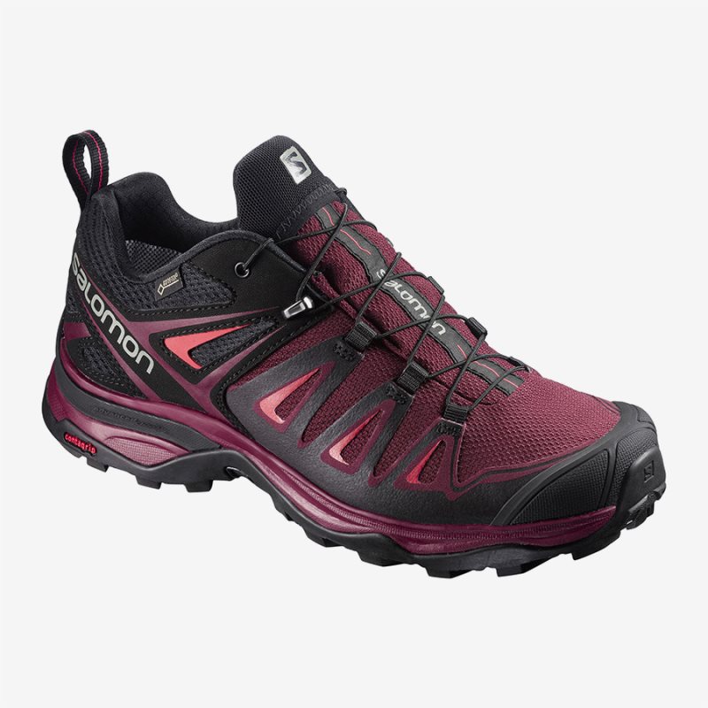 Chaussure de Randonnée Salomon X ULTRA 3 GTX W Rouge Femme | VGY-4298604