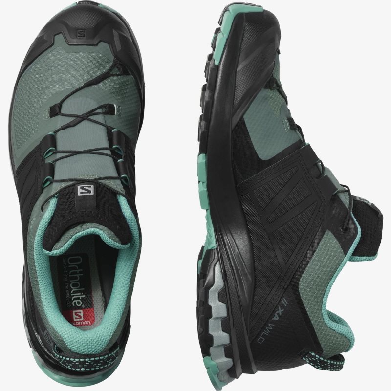 Chaussure de Randonnée Salomon XA WILD GORE-TEX Vert/Noir Femme | RGB-1423589