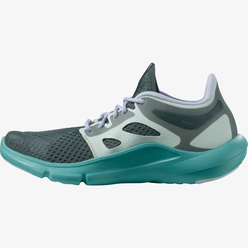 Chaussure Running Salomon PREDICT MOD Grise/Turquoise Femme | ZFI-9815739