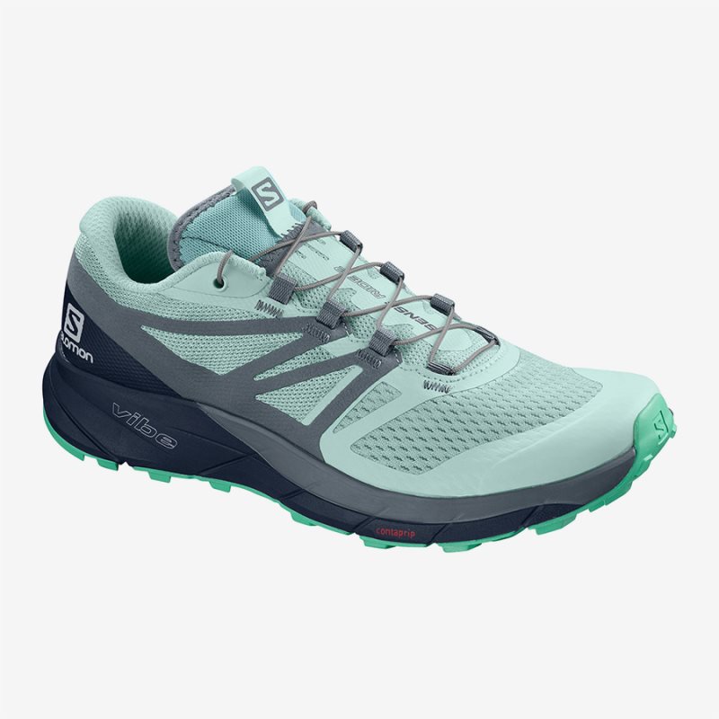 Chaussure Running Salomon SENSE RIDE 2 W Turquoise Femme | XDE-3899586