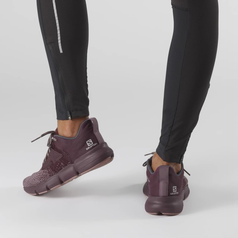 Chaussure Running Salomon PREDICT SOC W Bordeaux Femme | YQC-1259880