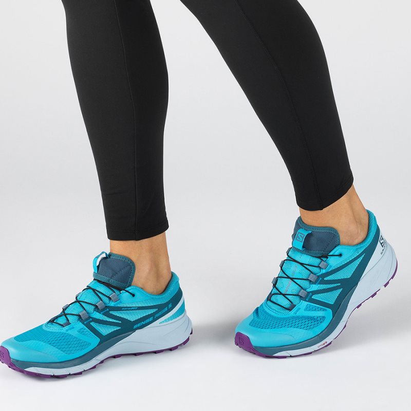 Chaussure Running Salomon SENSE RIDE 2 W Bleu Femme | DVC-0961027