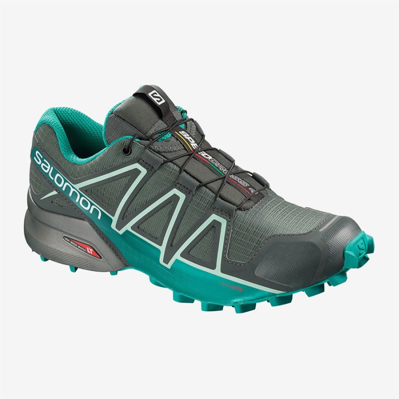 Chaussure Trail Salomon SPEEDCROSS 4 GTX W Vert Olive Femme | QKT-8110584