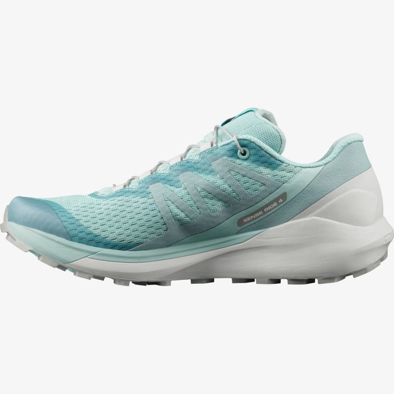 Chaussure Trail Salomon SENSE RIDE 4 Turquoise Femme | BRQ-1741339