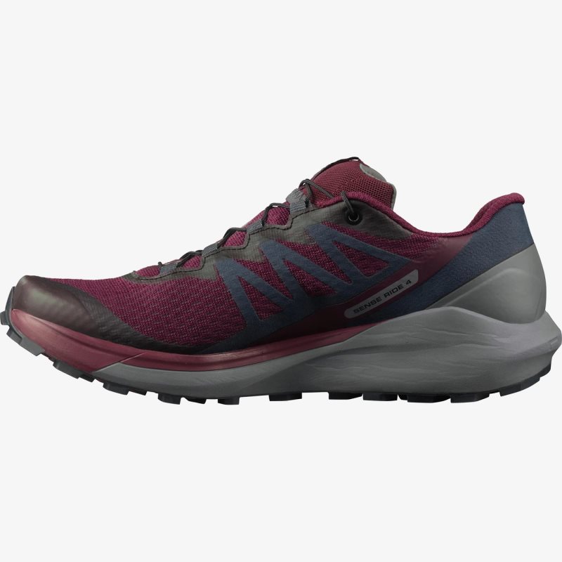 Chaussure Trail Salomon SENSE RIDE 4 Rouge Femme | WRM-5714514