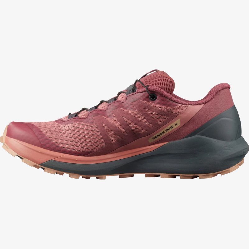 Chaussure Trail Salomon SENSE RIDE 4 Rouge Femme | RWK-6460880