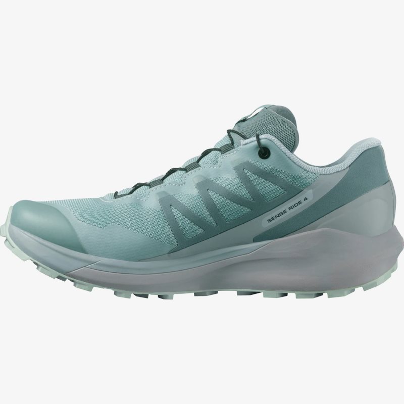 Chaussure Trail Salomon SENSE RIDE 4 GORE-TEX INVISIBLE FIT Turquoise Femme | FKS-7882646