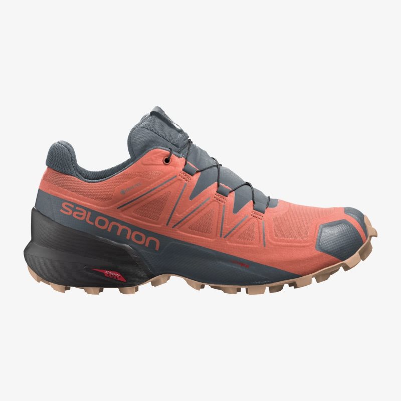 Chaussure Trail Salomon SPEEDCROSS 5 GORE-TEX Orange Femme | ZDZ-5472007