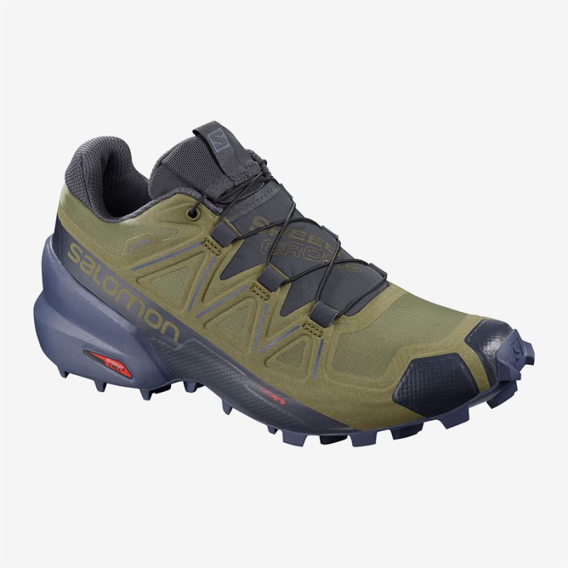 Chaussure Trail Salomon SPEEDCROSS 5 GTX W Vert Olive Femme | LID-6804931