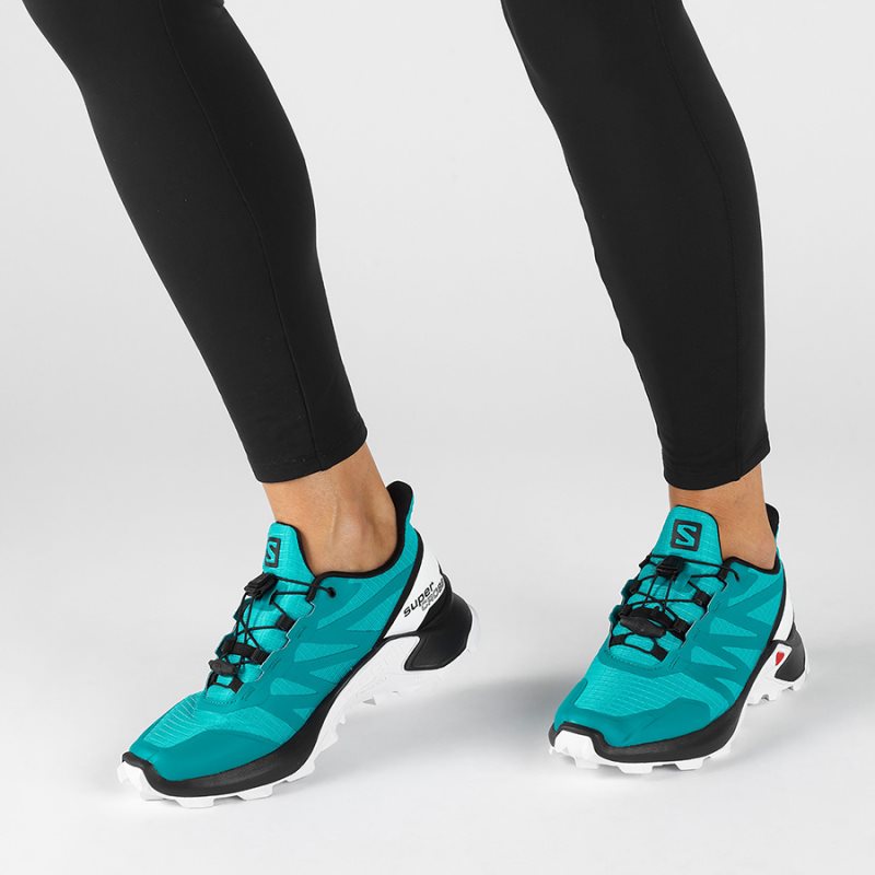 Chaussure Trail Salomon SUPERCROSS W Turquoise Femme | LAS-4037473