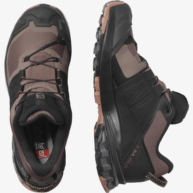 Chaussure Trail Salomon XA WILD Marron/Noir Femme | ZUS-9601935