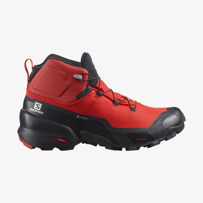 Chaussure de Randonnée Salomon CROSS HIKE MID GORE-TEX Rouge Homme | CUA-2051098