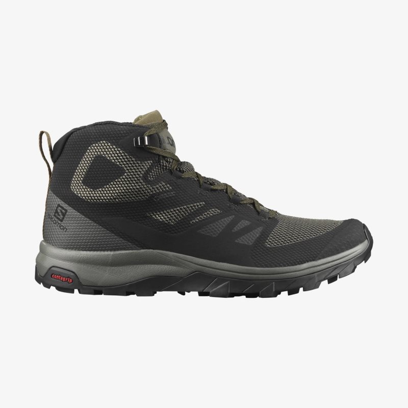 Chaussure de Randonnée Salomon OUTLINE MID GORE-TEX Noir Homme | KAQ-6404085