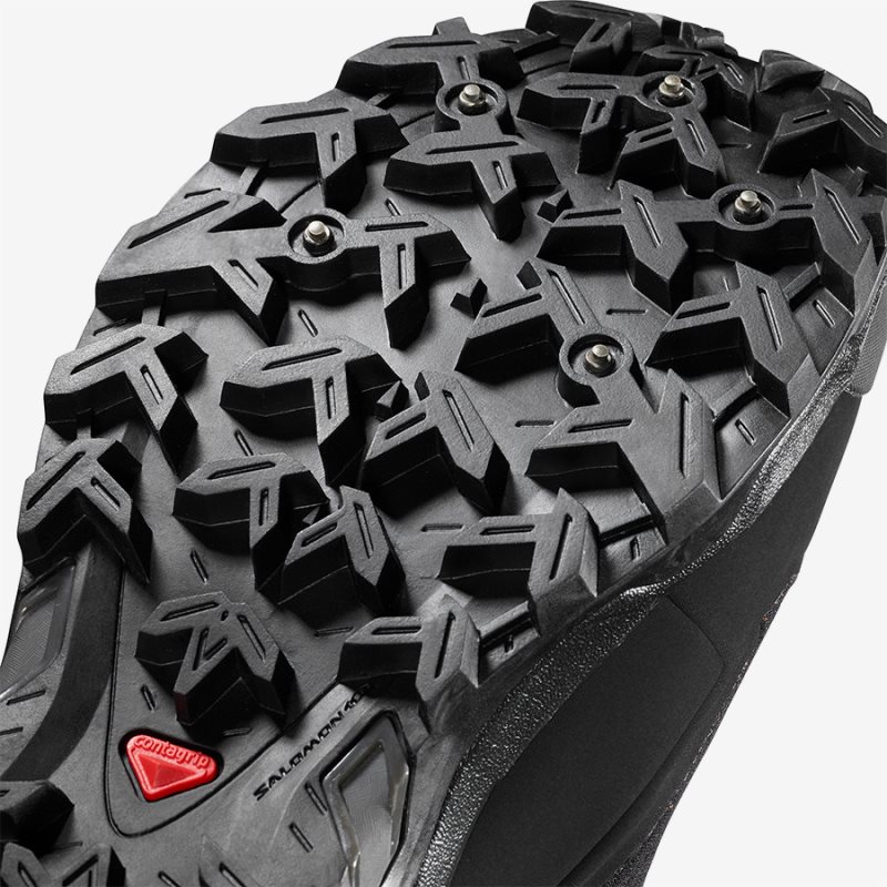 Chaussure de Randonnée Salomon SHELTER SPIKES CS WP Noir Homme | JZR-0089468