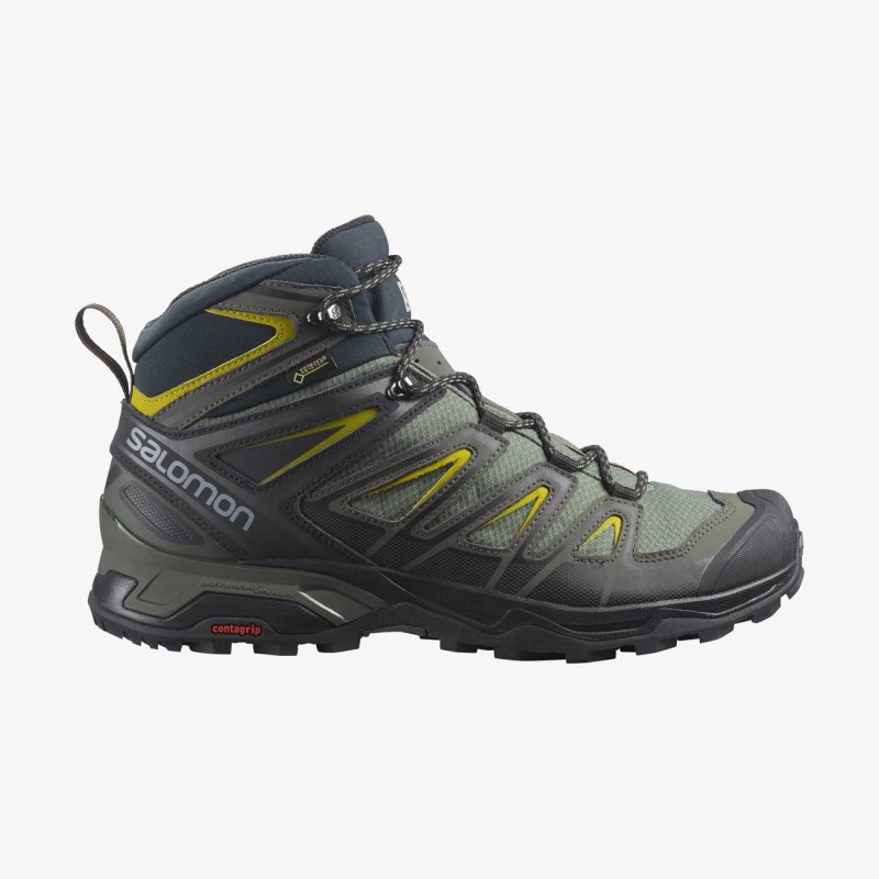 Chaussure de Randonnée Salomon X ULTRA 3 MID GORE-TEX Vert Homme | VUL-9352039