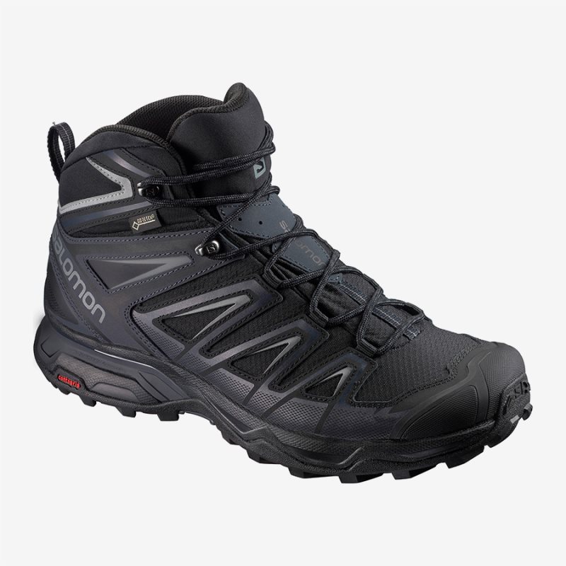 Chaussure de Randonnée Salomon X ULTRA 3 WIDE MID GTX Noir Homme | CTE-7743368