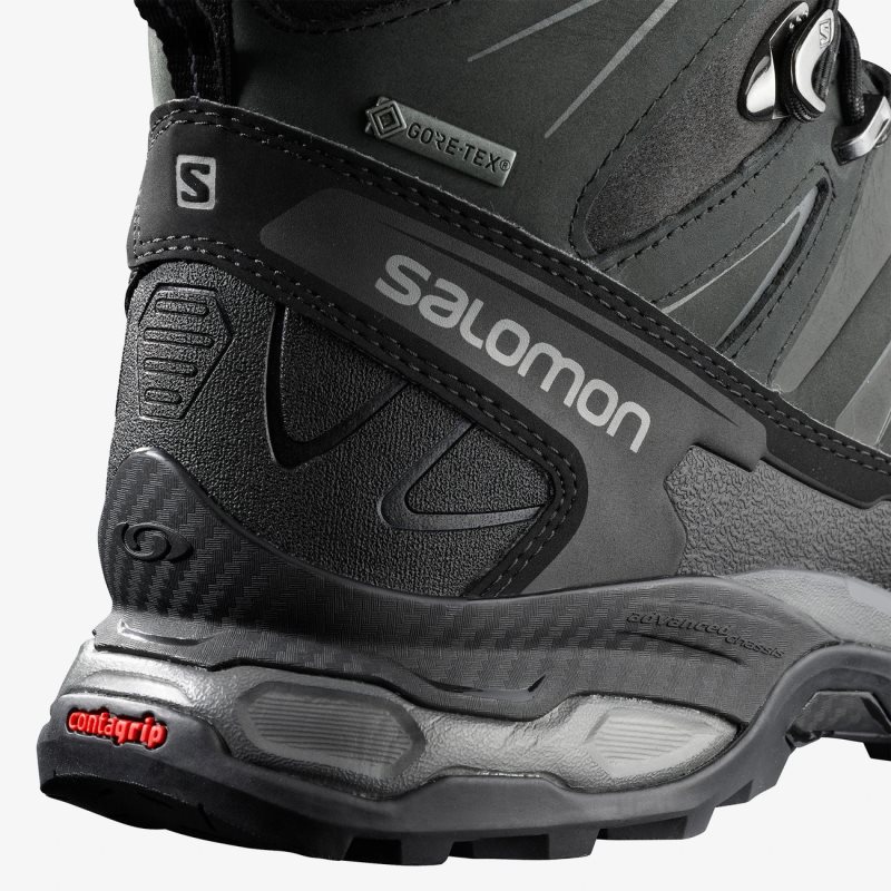 Chaussure de Randonnée Salomon X ULTRA TREK GORE-TEX Noir/Vert Homme | TVU-2184064