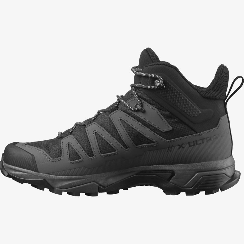 Chaussure de Randonnée Salomon X ULTRA 4 MID WIDE GORE-TEX Noir Homme | HDX-2393643