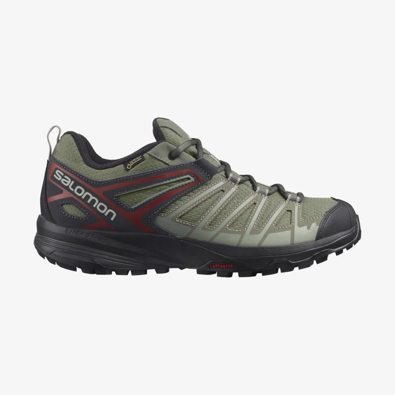 Chaussure de Randonnée Salomon X CREST GORE-TEX Vert Olive Homme | GYP-2381625