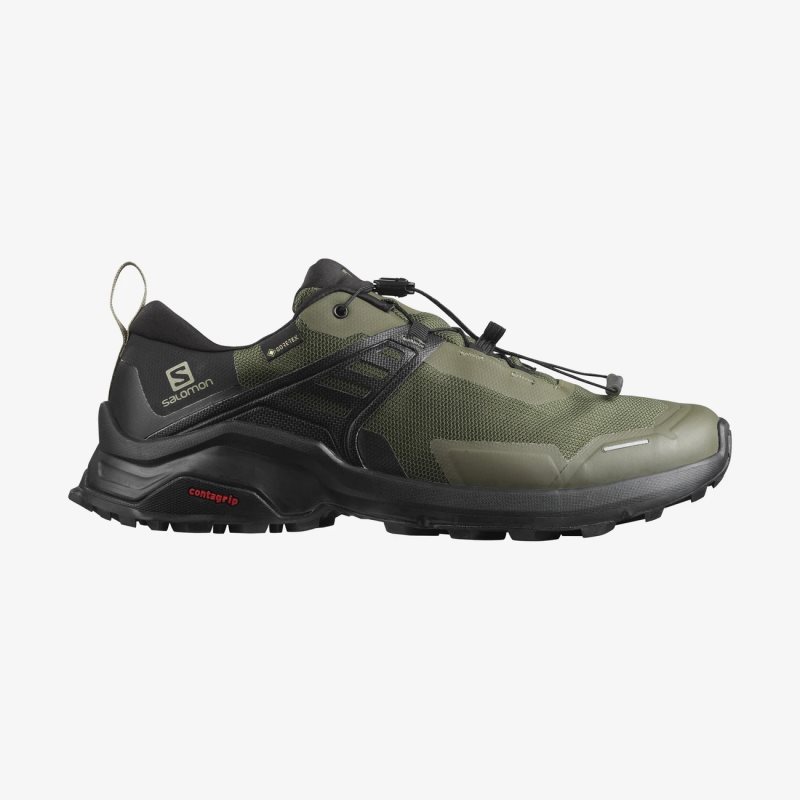 Chaussure de Randonnée Salomon X RAISE GORE-TEX Vert Olive Homme | XEF-7985913