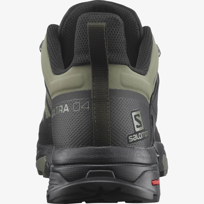 Chaussure de Randonnée Salomon X ULTRA 4 GORE-TEX Noir/Vert Olive Homme | OGL-1065223