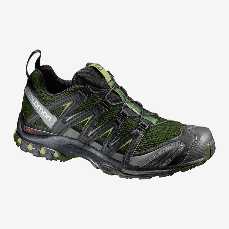 Chaussure de Randonnée Salomon XA PRO 3D Noir/Vert Homme | RNJ-3125891