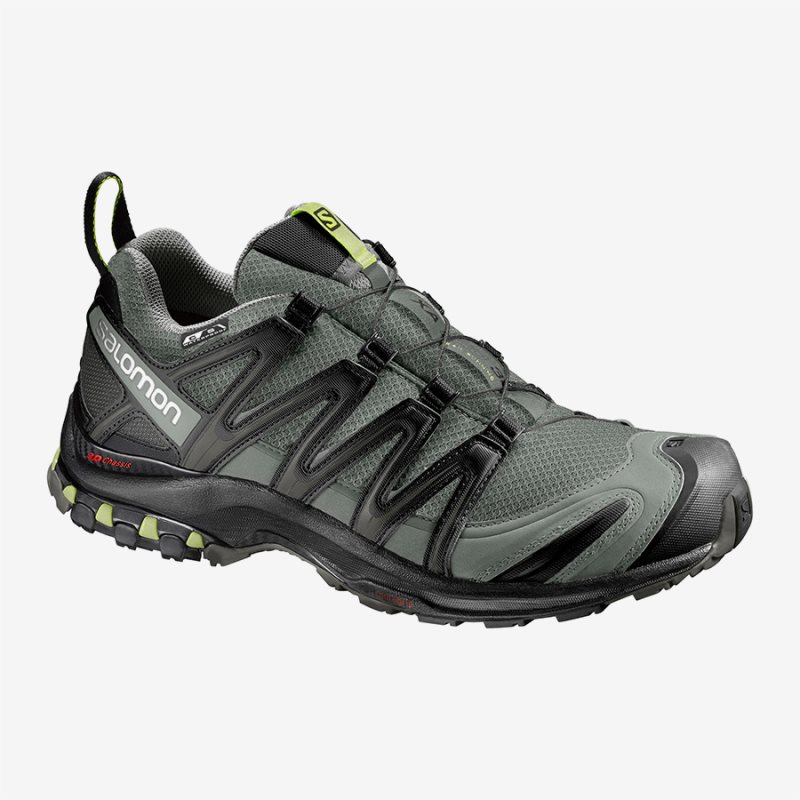 Chaussure de Randonnée Salomon XA PRO 3D CS WP Vert Olive Homme | ZFP-5132662