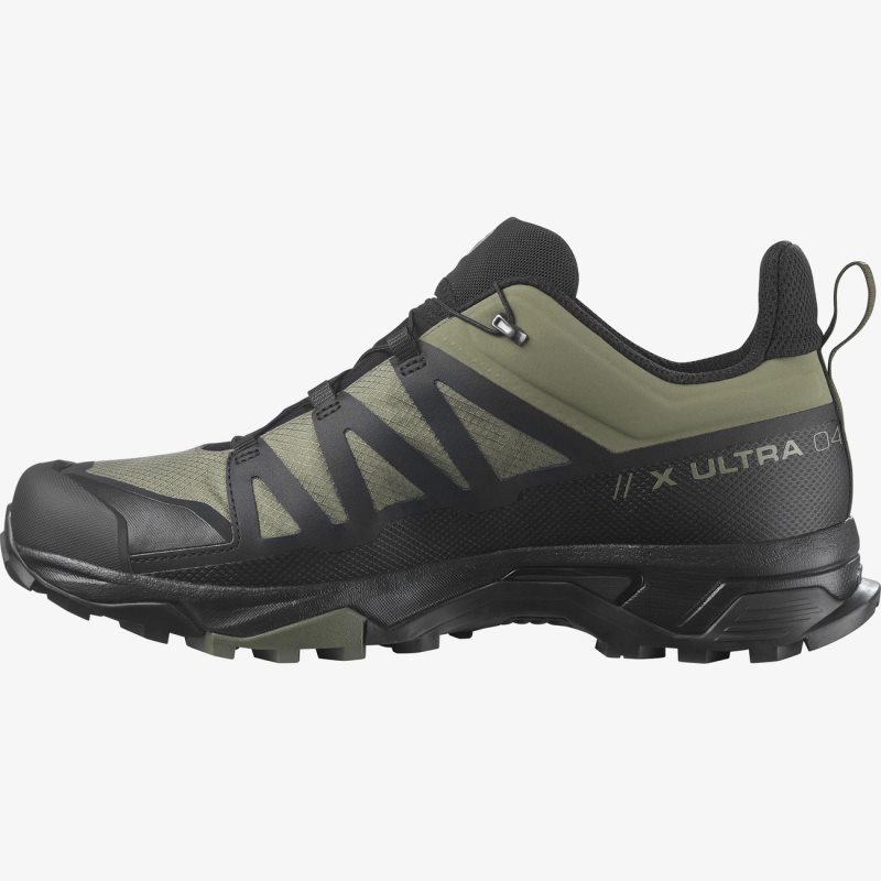 Chaussure de Randonnée Salomon X ULTRA 4 GORE-TEX Noir/Vert Olive Homme | OGL-1065223