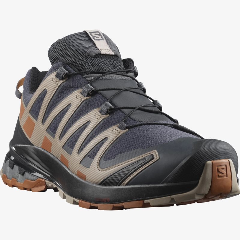 Chaussure de Randonnée Salomon XA PRO 3D v8 GORE-TEX WIDE Bleu Marine Homme | AWI-5007788