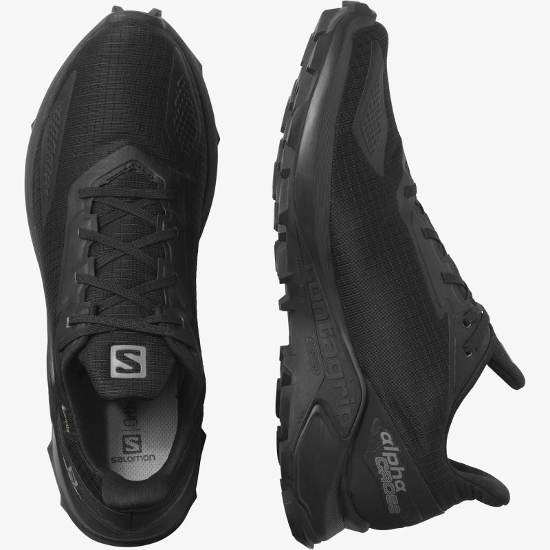 Chaussure Trail Salomon ALPHACROSS BLAST GTX Noir Homme | MNL-1490635