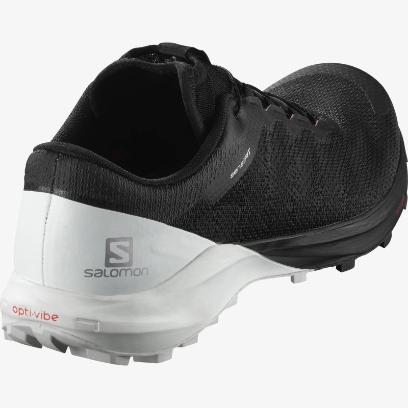 Chaussure Trail Salomon SENSE PRO 4 Noir/Blanche Homme | RWJ-3774379