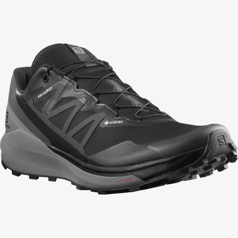 Chaussure Trail Salomon SENSE RIDE 4 GORE-TEX INVISIBLE FIT Noir Homme | BTT-0230736